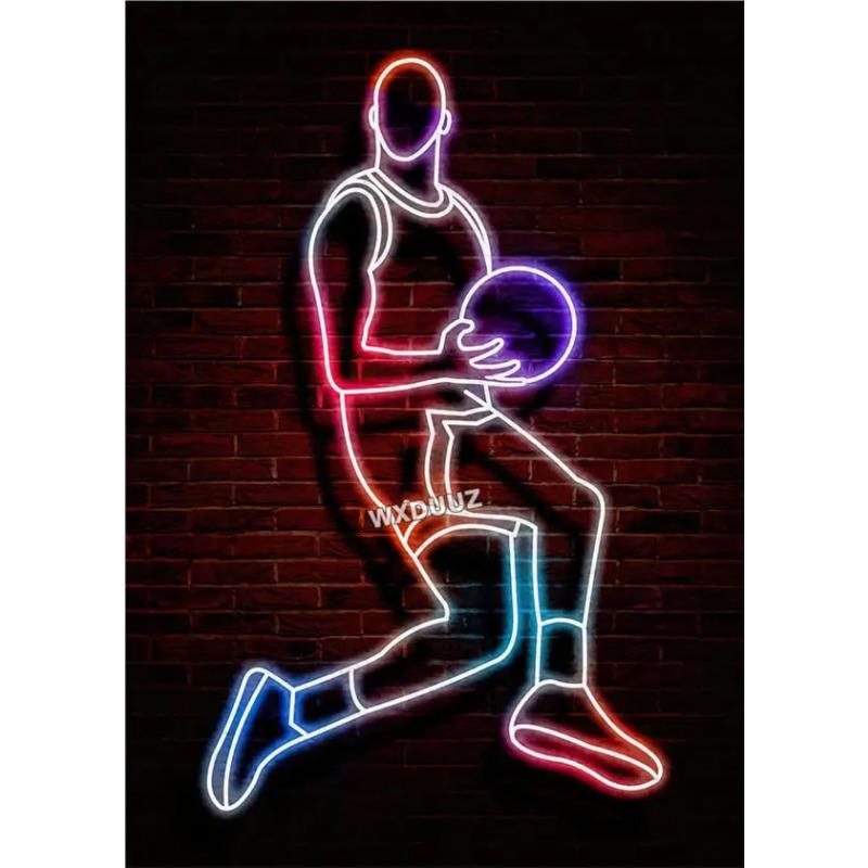 Abstract Basketball Wall Player Posters Competitive Sportsman Canvas Painting Figure Football Picture Prints Boys Room Decor