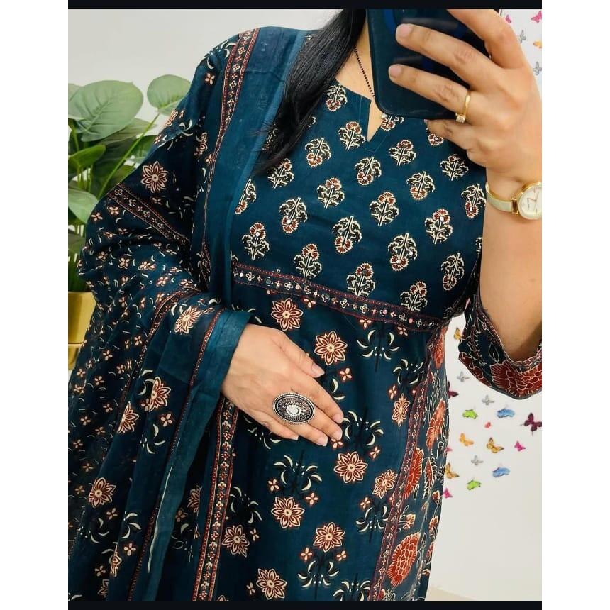 Women Designer Salwar Kameez Kurti Pant Dupatta Set Indian Party Wear Top Tunic SC-2184a