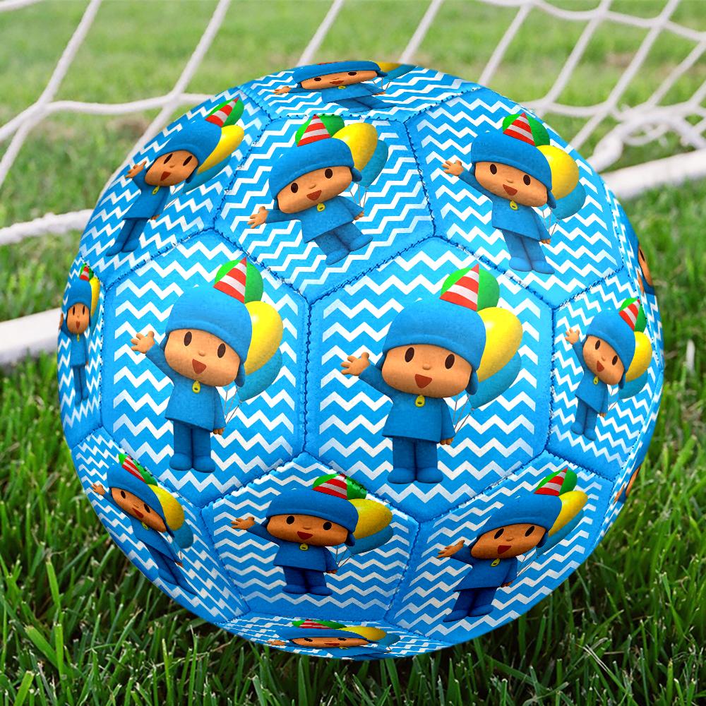 Pocoyo Theme Size 5 Soccer Ball, Suitable for Both Indoor and Outdoor Matches, a Gift Suitable for Everyone.