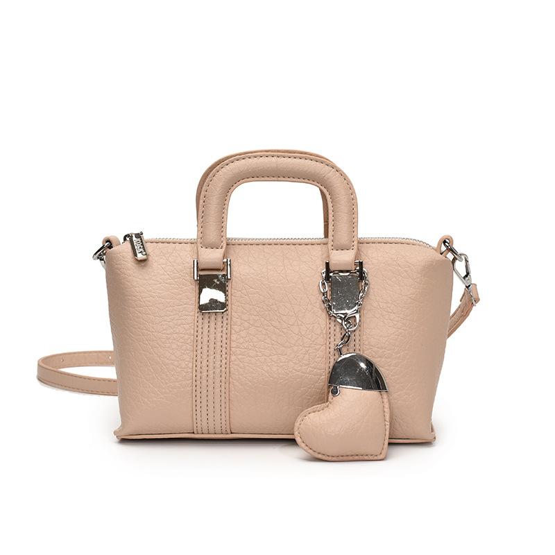 Korean Version of Fashion High-end Temperament Simple Portable Small Square Bag Light Luxury Versatile Commuter Style Solid Color PU Messenger Women's