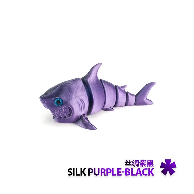 3D Printed Great White Sharks Figures Animal Toys Multi-joint Movable for Home Accessories Kids Gifts Living Room Decoration