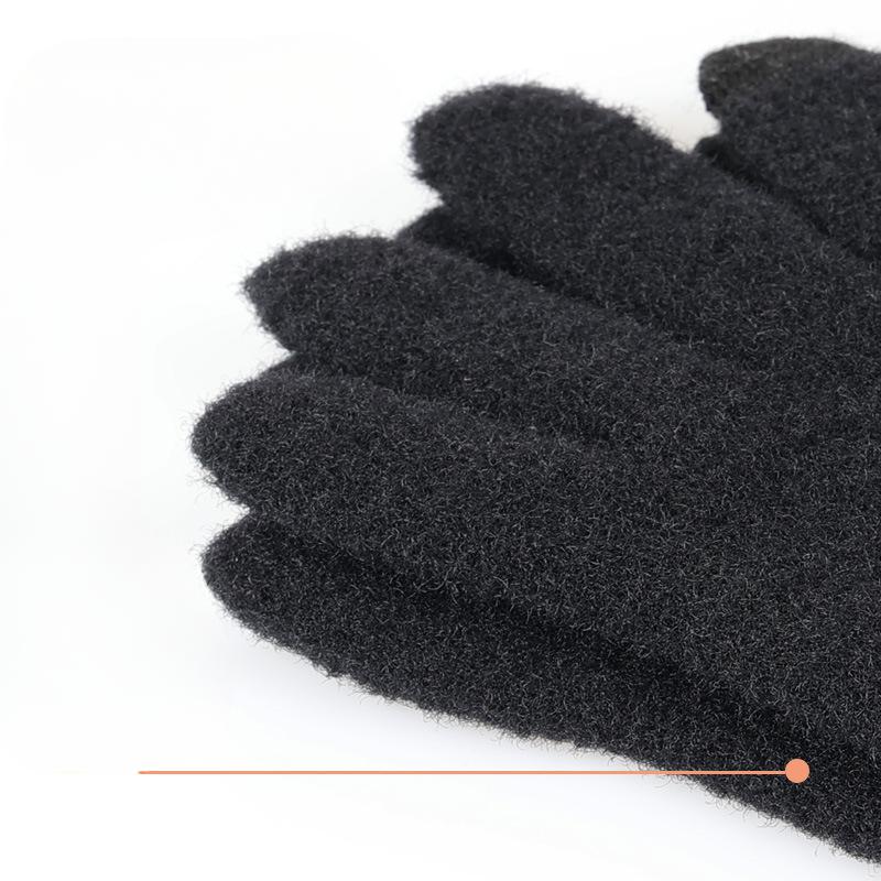 Warm Knitted Gloves Imitation Mink Velvet Touch Screen for Men and Women Students In Autumn and Winter Versatile Cycling Cold Proof Gloves