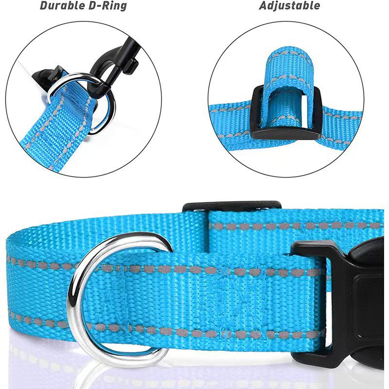 Reflective Dog Collar for All Sizes - Adjustable Anti-Lost Neck Cover for Outdoor Use