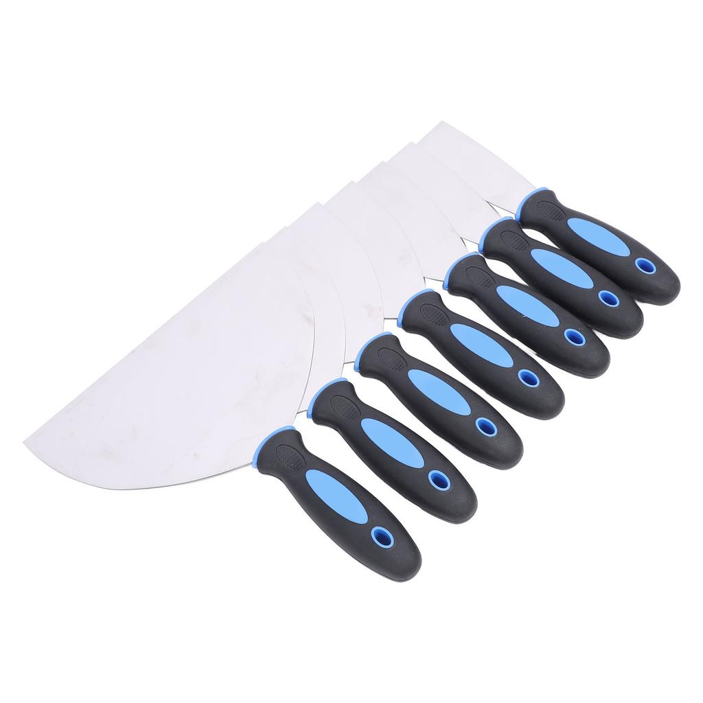 7PCS Putty Scrapers Stainless Steel Spatula Set with Storage Bag for Repairing Drywall Applying