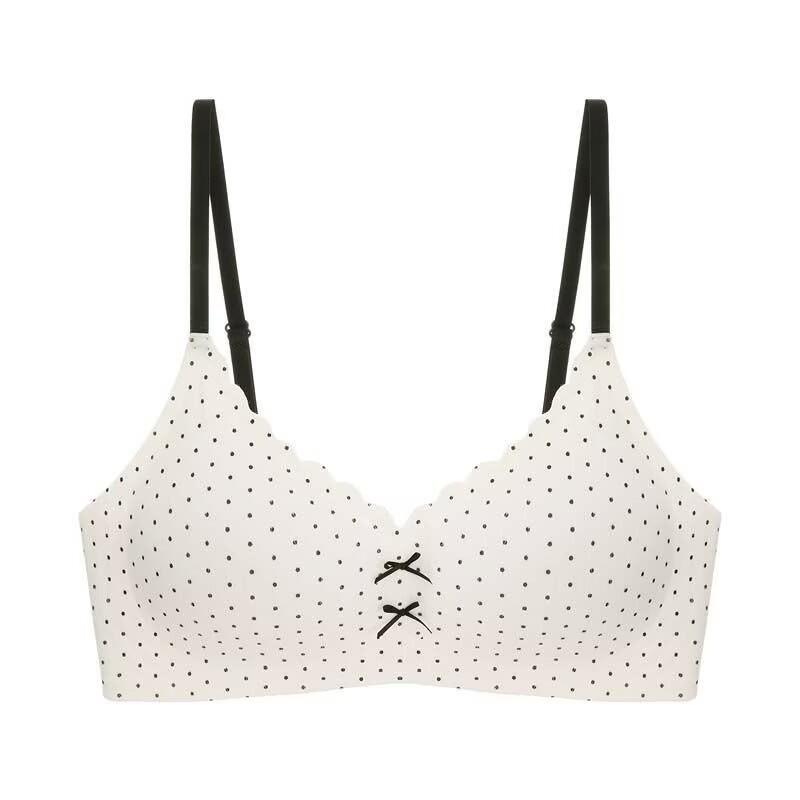 

Women s Bow Floral Push-Up Seamless Wirefree Bra - Anti-Sagging, Comfortable, Thin, with Side Support. 80AB
