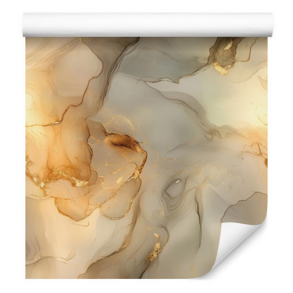 Ink Wallpaper Beige, Gold, Cream and Brown for Living Room and Bedroom 50x1000