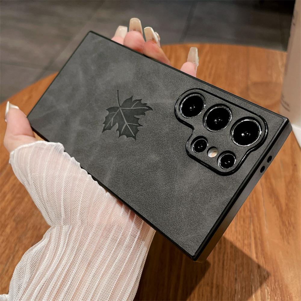 

Sheepskin Maple Leaf Case For Samsung Galaxy S26 S25 S24 FE S23 S22 S21 Ultra Plus Note20 A55 A54 A35 A34 A25 A24 A23 A15 For S22
