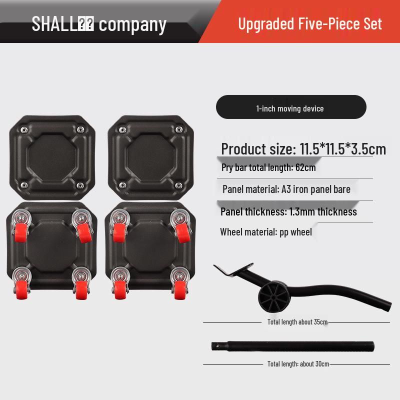 Universal Mobile Wheel Base for Moving Heavy Objects: Cabinet, Bed, Refrigerator Mover