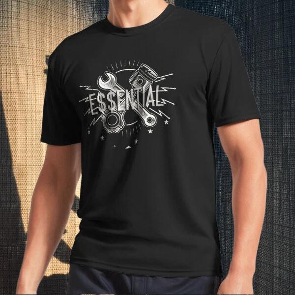 Men s and Women s T-shirts Essential Wrench Tools Pistons Mechanic L