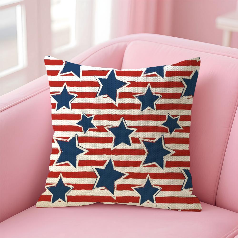 

Stars Fashion Cushion Cover Natural Linen Pillow Case DoubleSided Print Decorative Sofa Pillowcase Home Decor Gift 30x30cm
