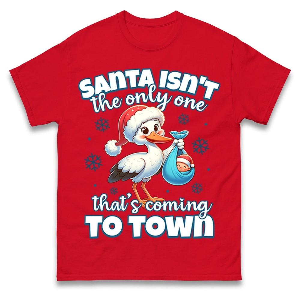 Pregnancy Maternity Funny Christmas T Shirt Xmas Pregnancy Reveal Gift T Shirt S