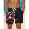 Men's Quick-drying and Breathable Beach Shorts with Colorful Prints, Are Perfect for Use At Outdoor Activities.