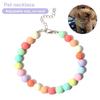 Pet Collar Candy Colors Decor Accessory Multi-color Fashion Dogs Faux Pearls Necklace Loop