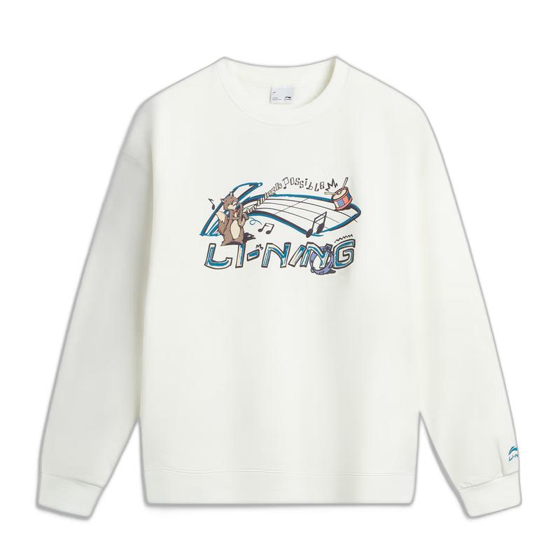 Li-Ning Women's Fleece-Lined Crew Neck Sweatshirt