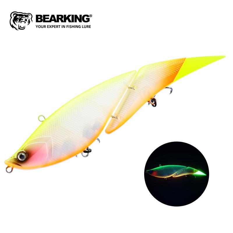BEARKING Top Fishing Lure 190mm 56g 2oz Jointed minnow Wobblers ABS Body with Soft Tail SwimBaits soft lure for pike and bass