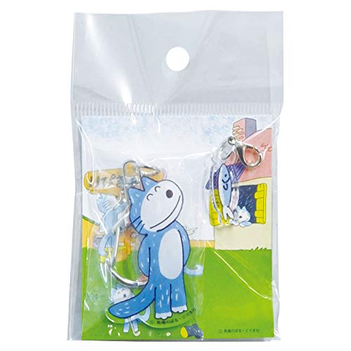 Watanabe 11 Cats Acrylic Keychain Set, Fish and Blue, Novelty Character Keychain, Unisex, for Women