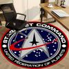 1PC Starfleet Command Office Round Rug, Non-slip, Soft and Durable Office Rug for Interior Decoration, Perfect for Office yy250915123