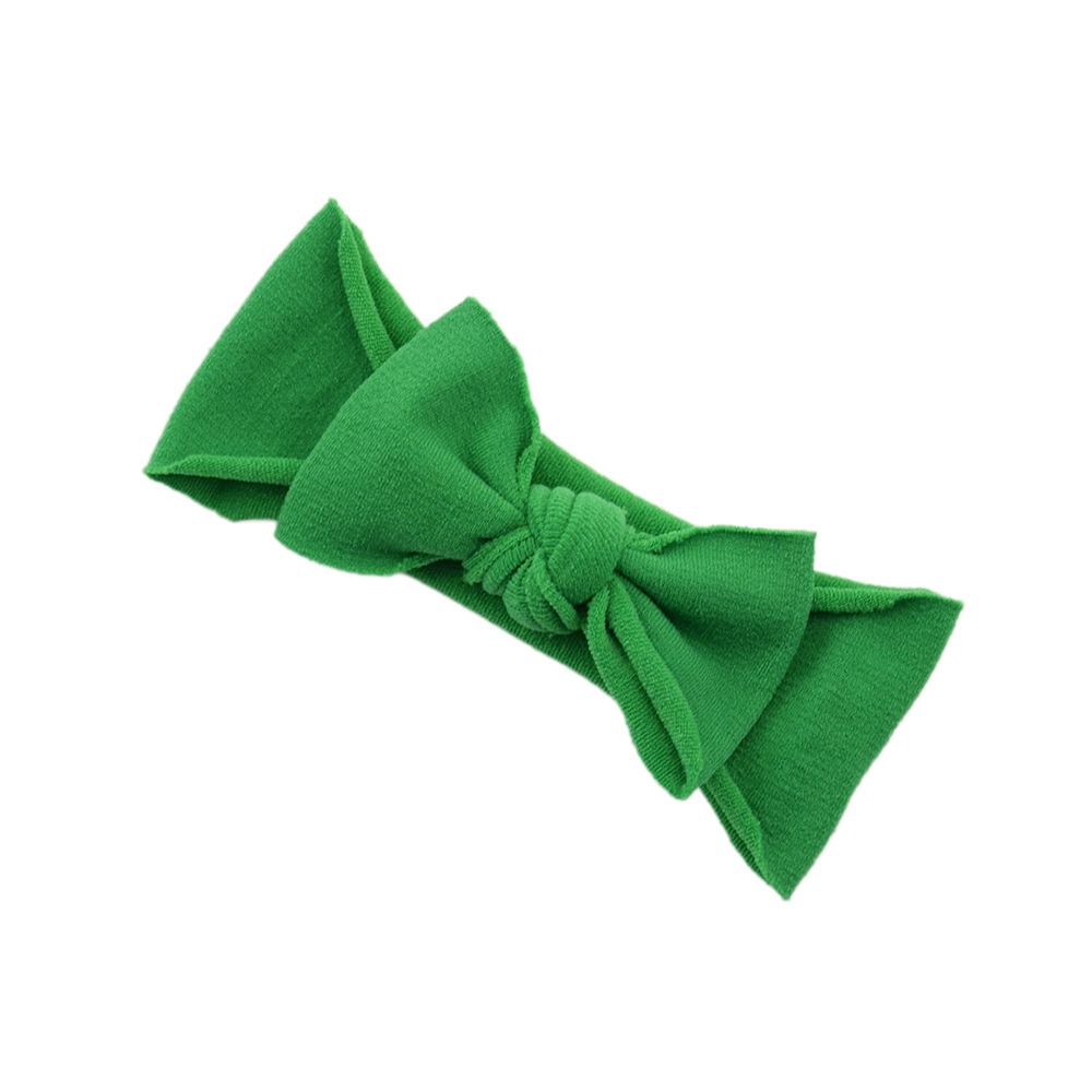 Çocuk Naylon Dikişsiz Fiyonklu Saç Bandı Elastik Saç Bandı Bebek Başlığı Bebek Saç Aksesuarları Düz Renk Düğümlü Saç Bandı