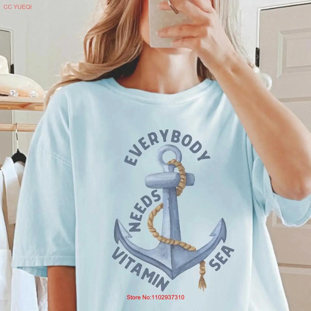 Anchor T Shirt Nautical Beach Summer Ocean Coastal Captain For Sailor Fisherunisex Aesthetic Fish Marine Sea Boat Vintage