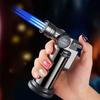 New Direct Blue Flame Open Flame Conversion Lighter Windproof Cigar BBQ Portable Flamethrowers Cigarette Accessories Gift
