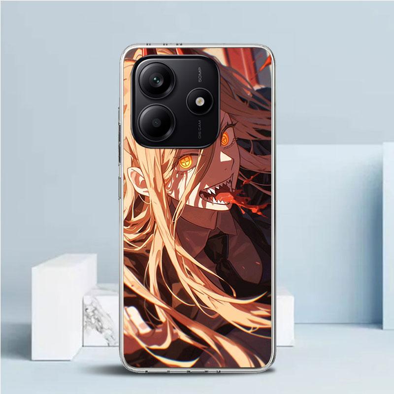 C-Chainsaw Mans Power Phone Case For Xiaomi Redmi Note 15 14 14S 13 12S 12 Pro Plus 11S 11 11T 11E 10S 10 + Soft TPU Back Cover