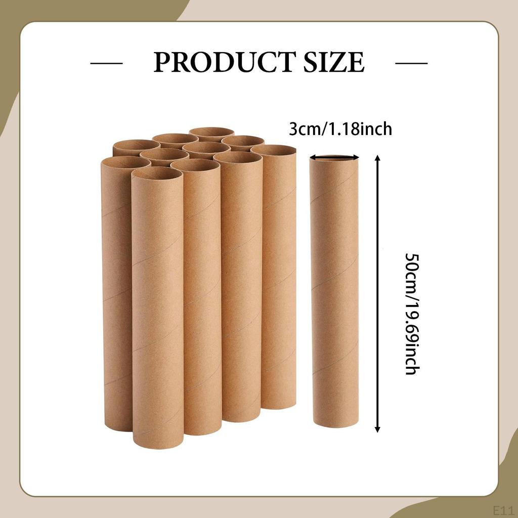 12 Pieces Craft Rolls Eco Friendly Round Premium Paper Towel Tubes for Crafts Arts Projects