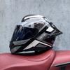 DOT Full Helmet Double Mirror Helmet Men's Four-season Universal Hard Hat Female Knight Locomotive Double Lens