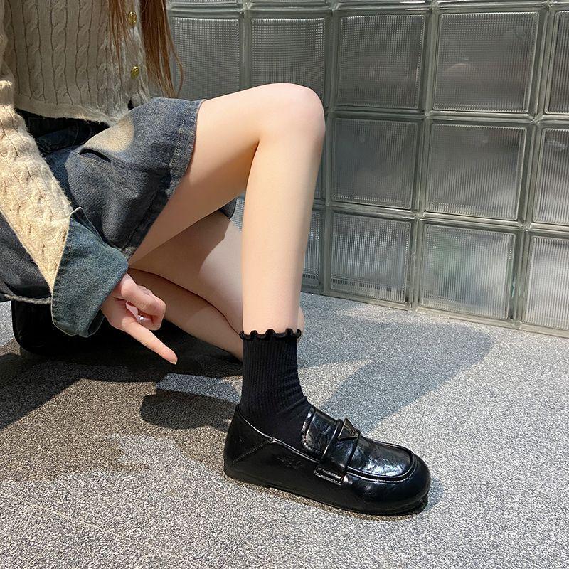 Women's Retro One-Step Loafers 2025 - Soft Leather, British Style, Versatile Flats