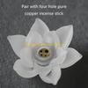 F26C Lotus Flowers Incense Stick Holder Censer Bracket Household Accessory for Temple Living Room Office Decoration
