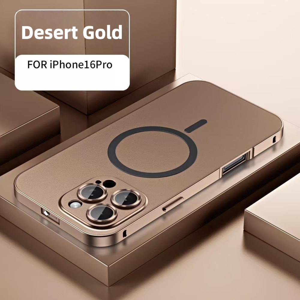 Original Aluminum Metal Frame For Magsafe Case For iPhone Air 16 17 Pro Max Magnetic Charge Shockproof PC Case for iPhone 17 16