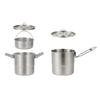 3L 304 Stainless Steel Camping Bowl with Folding Handle Portable Outdoor Hiking Backpacking BBQ Picnic Travel Cooking Pot Cookware Dishware