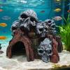 Resine Grotta del Teschio Ornamenti per Acquari Teschio Squisito Tematica Acquari Decorazione Resine Nascondigli Per Animali Acquatici