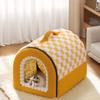 Winter Warm Heated Cat Beds House Timed Electric Blanket Closed Cat House Kitten Kennel 9-level Temperature Control Cat Tent