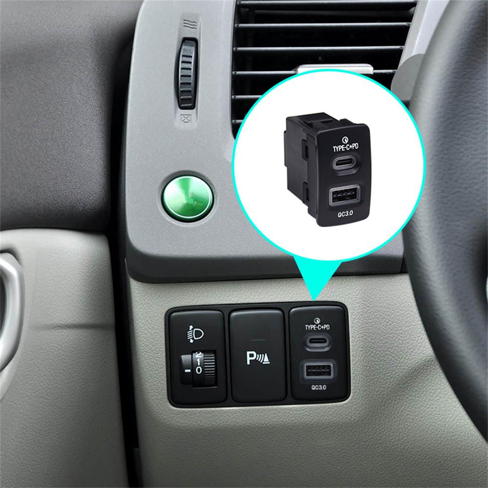 Car Charger for Honda Old Model QC3.0+type-c