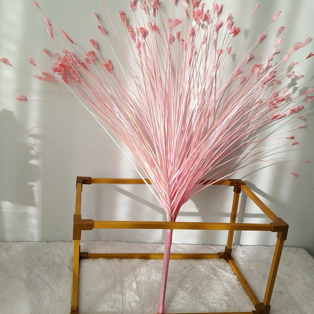 1pc Heads Peacock Grass Artificial Plants Pampas Grass Reed Flower Arrangement Home Bedroom Wedding Decorations Fake Flowers