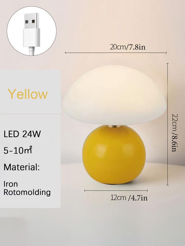 LED Pink/blue/orangr/green/white Lampshade Mood Lighting Table lamp,Bedroom Bedside Lamp,Night Light,Nordic Desk Decorating Item