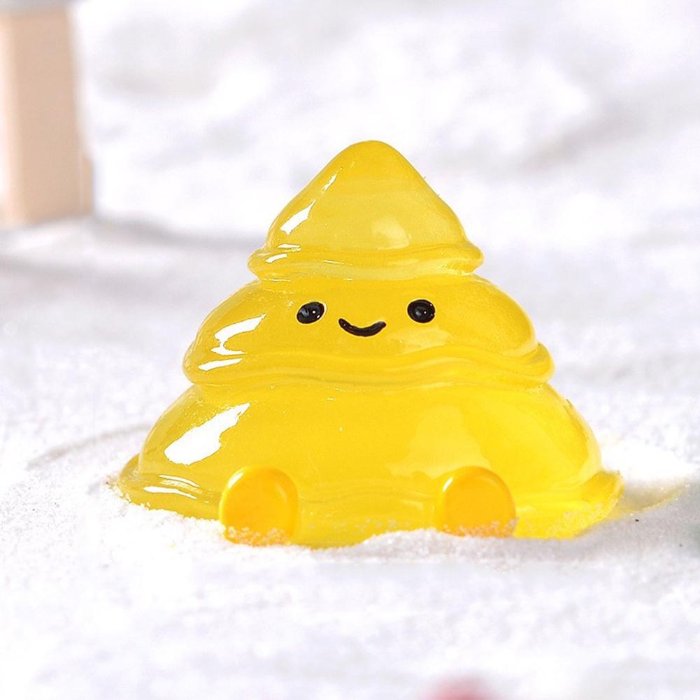 Christmas Cute Luminous Melted Christmas Tree Resin Small Accessory DIY Micro Landscape Snow Landscape Mini Ornament