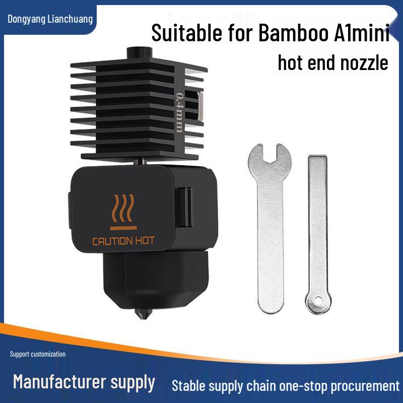 Bamboo A1/A1MINI/A2L 3D Printer Hotend: Hardened Steel Nozzle with Silicone Cover