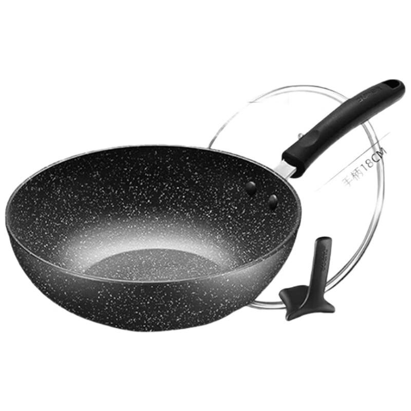 SUPOR Maifan Stone Non-Stick Wok with Lid