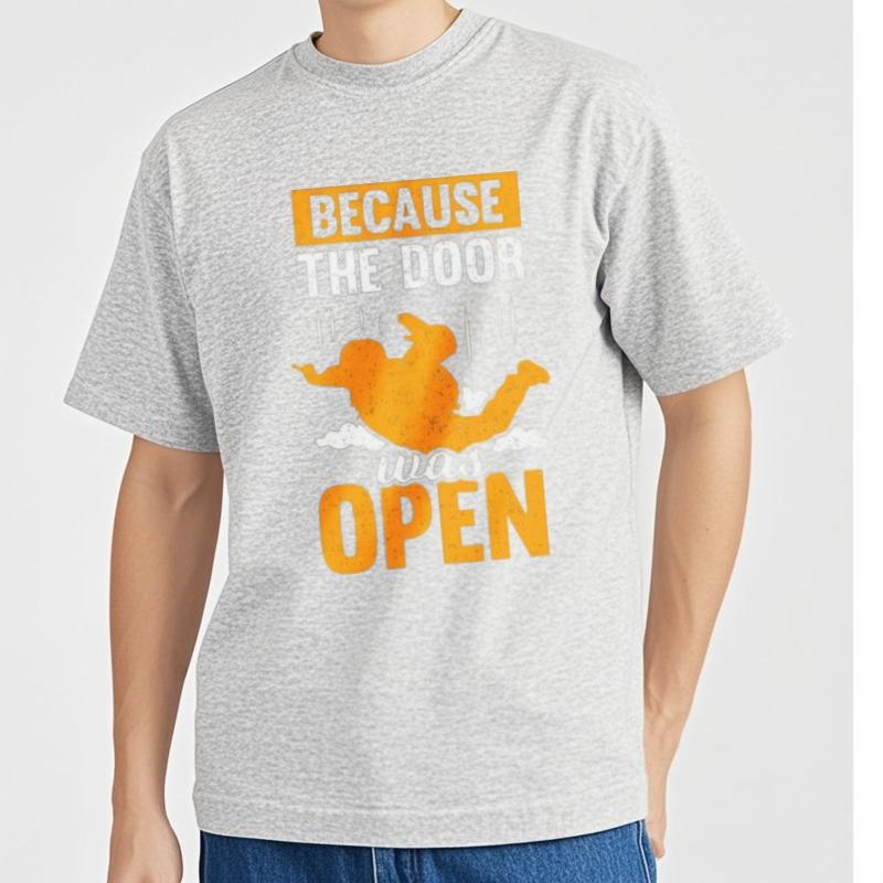 Relaxed Fit Tshirt Short Sleeve Shirt Comfortable Boys O Neck tshirt Casual Because The Door Was Open Anime Unisex tees