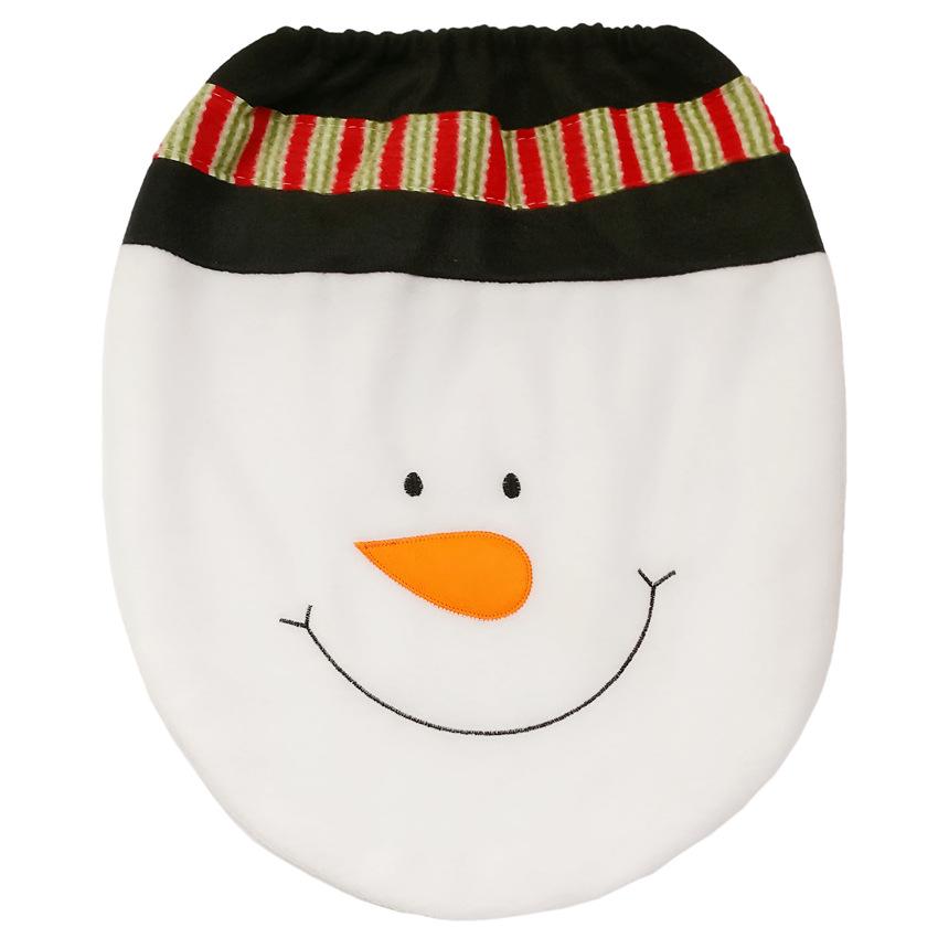 Cute Christmas Toilet Seat Covers Creative Santa Claus Bathroom Mat Xmas Supplies for Home New Year Navidad Gift Decoration