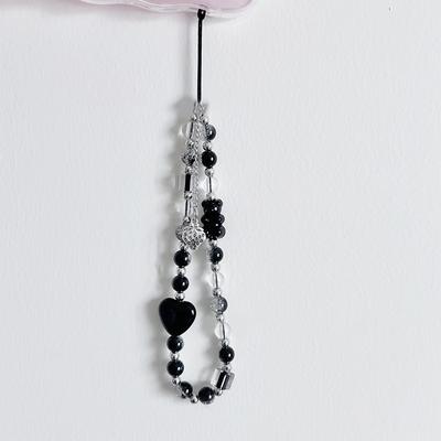 Bow Beaded Phone Pendant Sweet Cool Love Bear Key Chain Charm Earphone Case Hanging Rope Anti-Lost Camera Lanyard Strap
