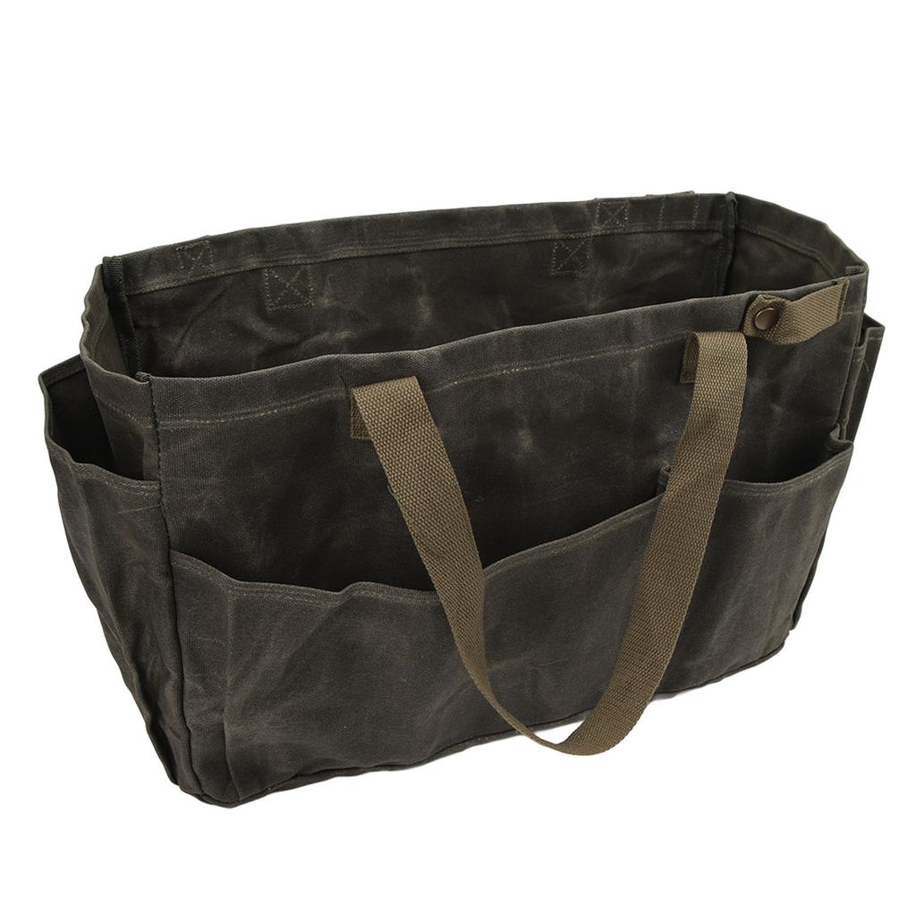 Canvas Grytpåse Vattentät Slitstark Stor Kapacitet Bekvämt Grepp Canvasväska för Camping OD Grön