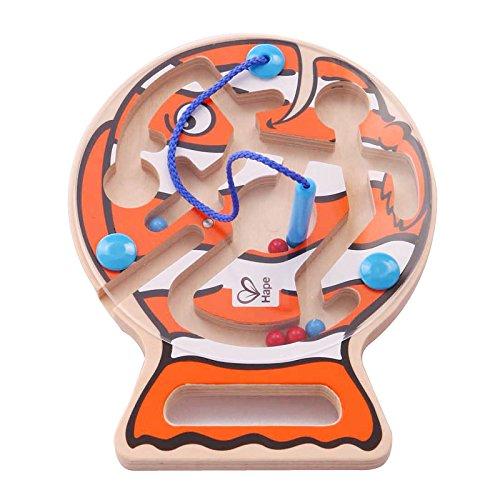 Hape Fish Rolling Maze, 19.5 X 15.6 X 2.1 Cm, Ages 3 and Up, Wooden Pretend Play Toy, E1700