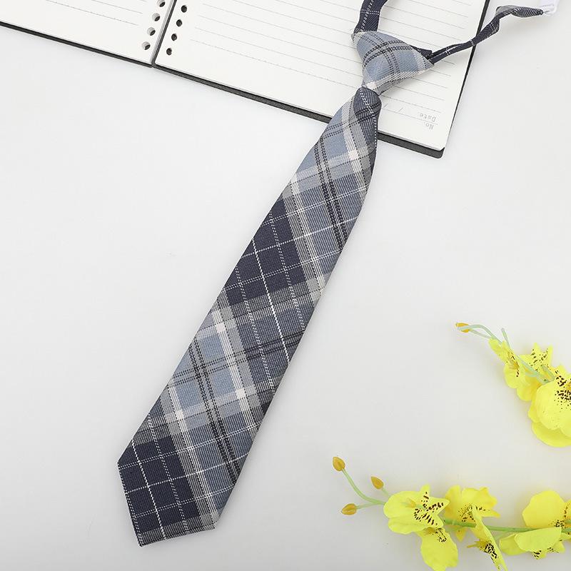 Jk Small Tie Female College Style Lazy Japanese Plaid Uniform Shirt Tie Student Ins Men'S And Women'S Short Styles Free Of Charge