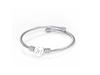 Titanium Steel English Alphabet Heart Bracelet with Simple Design