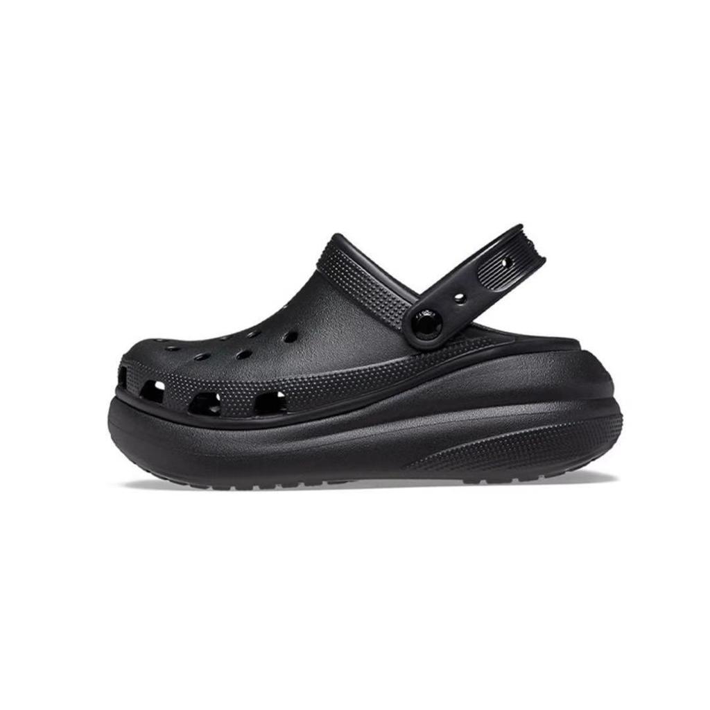 Crocs EVA Classic Crush Gothic Chants Gift Box Gothic Trend Street Graffiti Punk Fashion Hole Shoes Unisex Black
