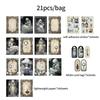 4Style 21Pcs/box Dark Fairy Tale Series Material Pack DIY Handbook Bookmark Scrapbook Photo Frame Calendar Card Envelope Journal