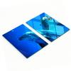 Glass Kitchen Serving Boards with Graphics of Two Dolphins 2x40x52 Cm