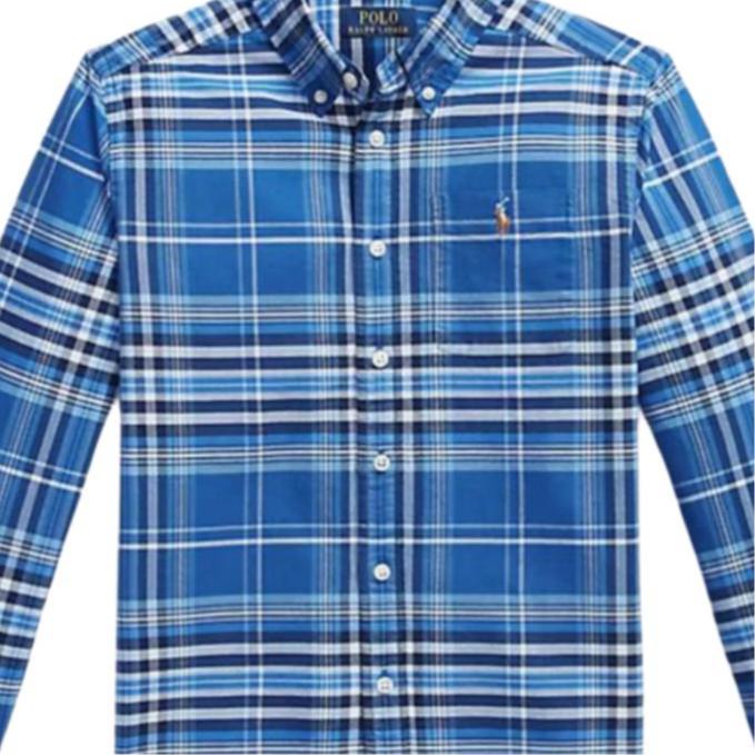Polo Ralph Lauren Casual Shirt Plaid Cotton Oxford Button Down Long Sleeve Kids Tops 323A96284-001